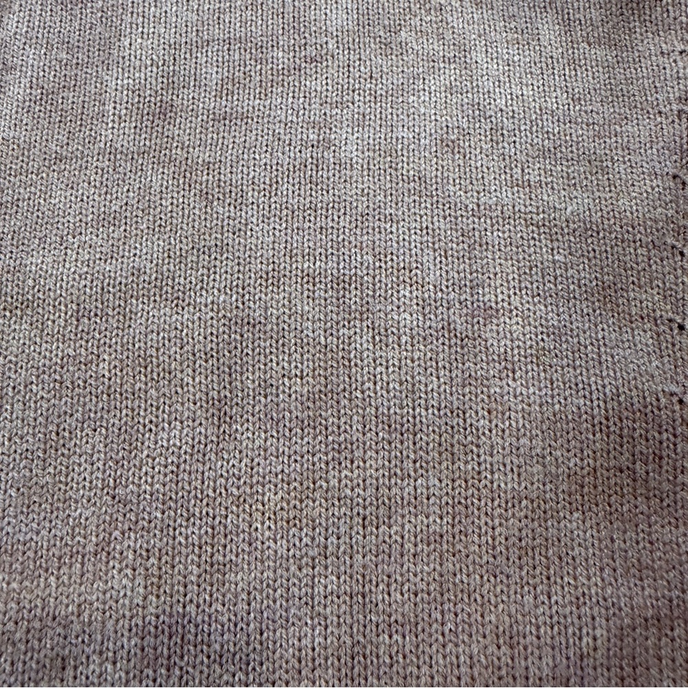 Hem and Thread Soft Rib-Trim Mock Neck A line Sweater in Dusty Rose Sz L - Picture 2 of 6